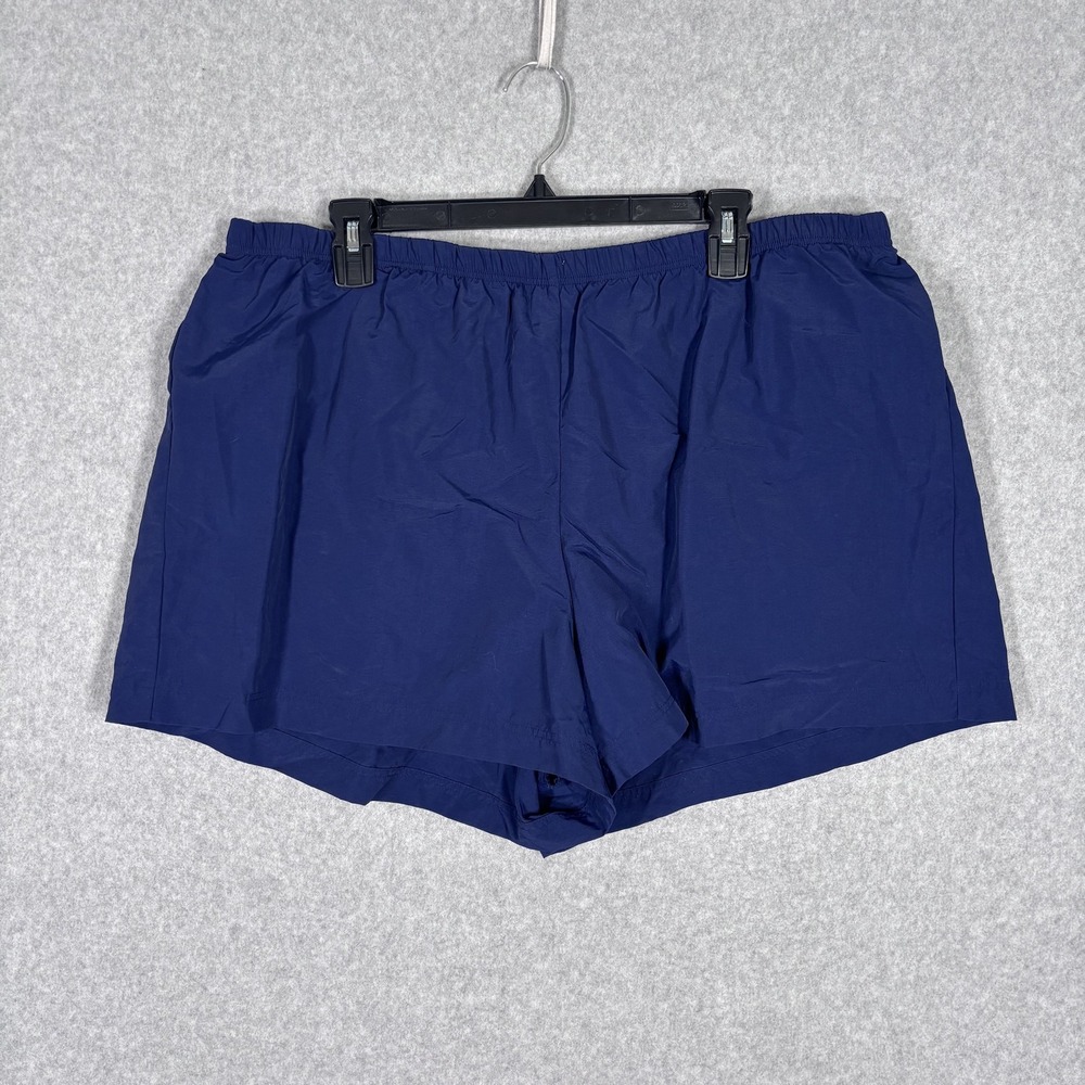 Lands End Swim Board Shorts 20W Navy Bottoms High Waist Lined‎ Activewear 4"